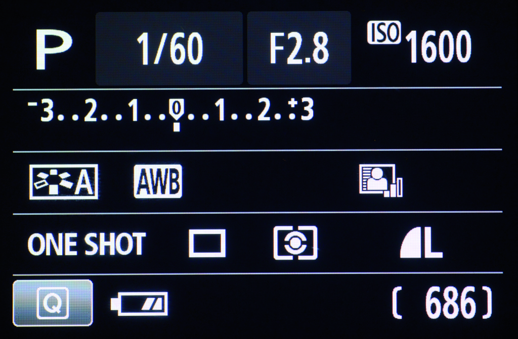 Menu para a definição de modo de autofoco em câmeras DSLR Canon