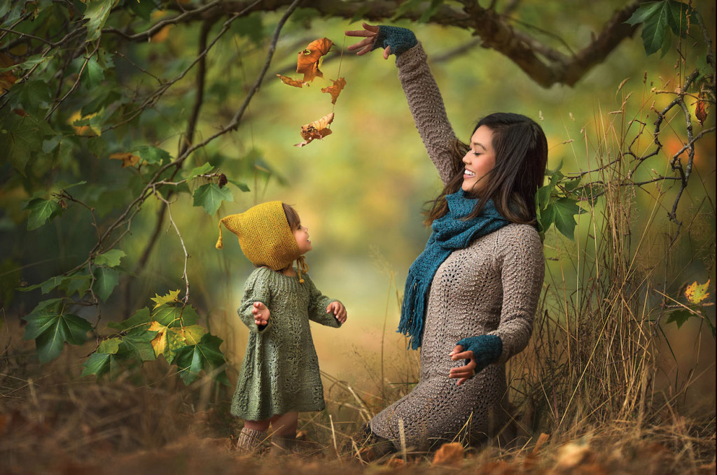 Ensaio de mãe e filha: os figurinos são bem planejados e o clima no Canadá favorece o uso de lã, que tem textura marcante. Foto: Cassandra Jones